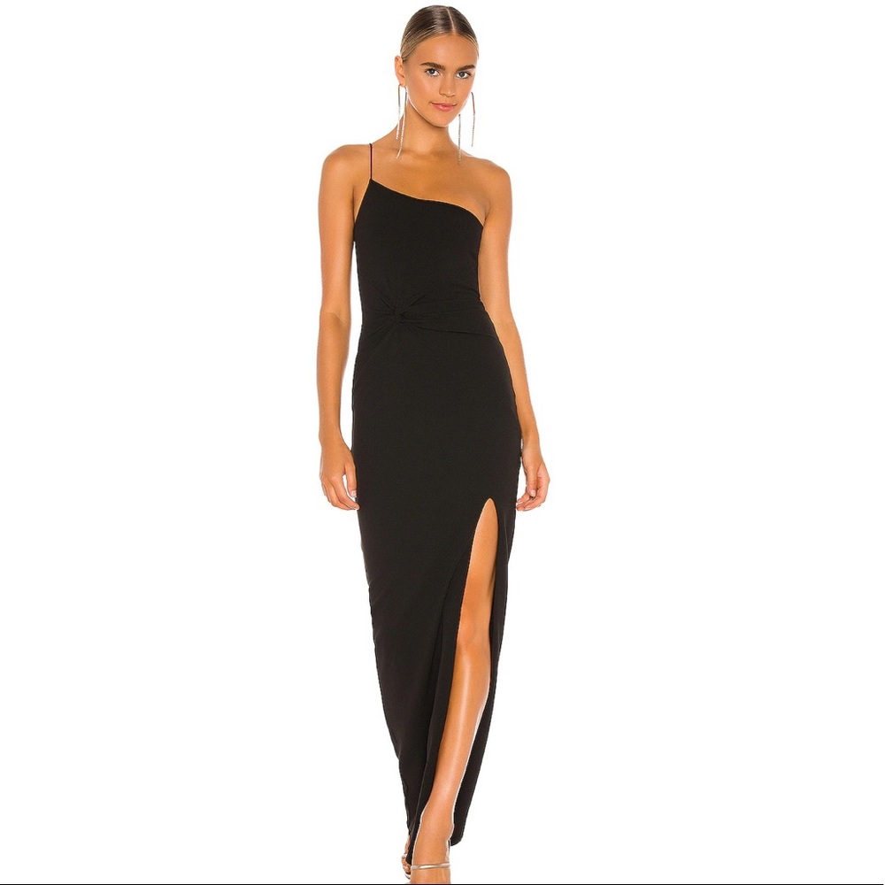 Nookie Lust One Shoulder Gown - black, size medium